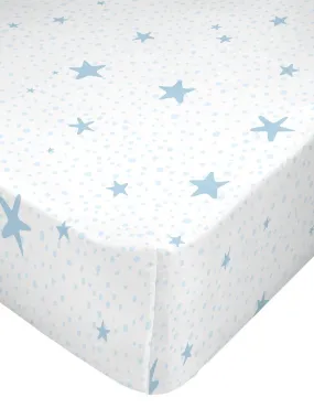 Drap-housse Little star "Happyfriday" - Bleu